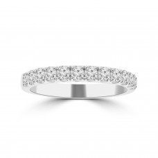 0.75 ct Ladies Micro Pave Set Round Cut Diamond Anniversary Band in 14k White Gold (H-I Color SI-2 I1 Clarity) 0.75 ct Ladies Micro Pave Set Round Cut Diamond Anniversary Band in 14k White Gold (H-I Color SI-2 I1 Clarity)