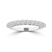 0.70 ct Ladies Micro Pave Set Round Cut Diamond Anniversary Band in 14k White Gold (H-I Color SI-2 I1 Clarity) 0.70 ct Ladies Micro Pave Set Round Cut Diamond Anniversary Band in 14k White Gold (H-I Color SI-2 I1 Clarity)