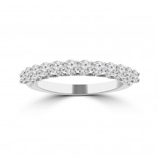 0.70 ct Ladies Micro Pave Set Round Cut Diamond Anniversary Band in 14k White Gold (H-I Color SI-2 I1 Clarity) 0.70 ct Ladies Micro Pave Set Round Cut Diamond Anniversary Band in 14k White Gold (H-I Color SI-2 I1 Clarity)