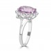 6.37 Ct Oval Cut Kunzite & Round Cut Diamond Anniversary Ring 6.37 Ct Oval Cut Kunzite & Round Cut Diamond Anniversary Ring