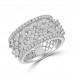 1.10ct Ladies Round Cut & Baguette Diamond Anniversary Wedding Band in 14k White Gold (G-H Color SI-3 Clarity)