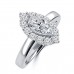 1.46 ct Ladies Marquise and Round Cut Diamond Anniversary Ring in 14 kt White Gold 1.46 ct Ladies Marquise and Round Cut Diamond Anniversary Ring in 14 kt White Gold