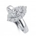 1.46 ct Ladies Marquise and Round Cut Diamond Anniversary Ring in 14 kt White Gold 1.46 ct Ladies Marquise and Round Cut Diamond Anniversary Ring in 14 kt White Gold
