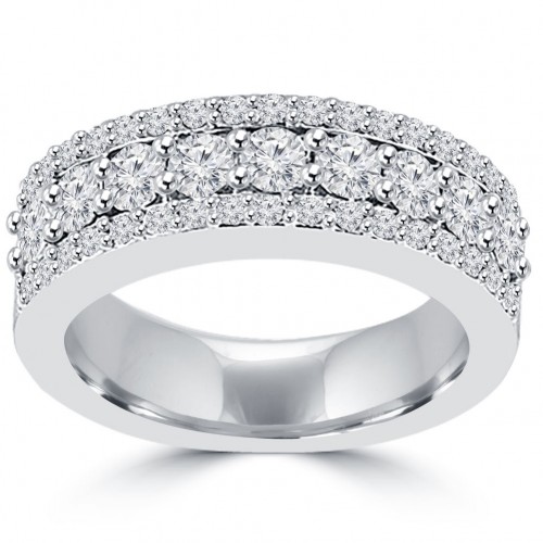 1.60 ct Ladies Round Cut Diamond Anniversary Ring