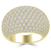 5.25 ct Ladies Round Cut Diamond Anniversary Ring in Yellow Gold 5.25 ct Ladies Round Cut Diamond Anniversary Ring in Yellow Gold