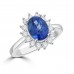 3.10 ct Ladies Round Cut Diamond & Oval Shape Tanzanite Anniversary Ring ( G Color SI-1 Clarity) 3.10 ct Ladies Round Cut Diamond & Oval Shape Tanzanite Anniversary Ring ( G Color SI-1 Clarity)