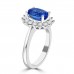 3.10 ct Ladies Round Cut Diamond & Oval Shape Tanzanite Anniversary Ring ( G Color SI-1 Clarity) 3.10 ct Ladies Round Cut Diamond & Oval Shape Tanzanite Anniversary Ring ( G Color SI-1 Clarity)