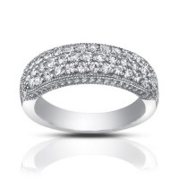 1.00 ct Pave Set Round Cut Diamond Wedding Band Ring 1.00 ct Pave Set Round Cut Diamond Wedding Band Ring