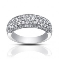 1.00 ct Pave Set Round Cut Diamond Wedding Band Ring 1.00 ct Pave Set Round Cut Diamond Wedding Band Ring