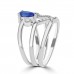 0.92 Ct Pear Shape Tanzanite & Round Cut Diamond Anniversary Ring 0.92 Ct Pear Shape Tanzanite & Round Cut Diamond Anniversary Ring