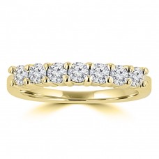 0.50 ct Ladies Round Cut Diamond Wedding Band in 14 kt Yellow Gold 0.50 ct Ladies Round Cut Diamond Wedding Band in 14 kt Yellow Gold