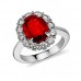 7.09 ct Oval Shape Ruby And Diamond Anniversary Ring 7.09 ct Oval Shape Ruby And Diamond Anniversary Ring