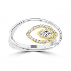0.42 ct Ladies Two Tone Round Cut Diamond Anniversary Wedding Band Ring ( G-H Color SI-1 Clarity) 0.42 ct Ladies Two Tone Round Cut Diamond Anniversary Wedding Band Ring ( G-H Color SI-1 Clarity)