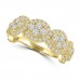 3.21 ct Ladies Pave Set  Round Cut Diamond Anniversary Ring in Yellow Gold