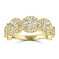 3.21 ct Ladies Pave Set Round Cut Diamond Anniversary Ring in Yellow Gold 3.21 ct Ladies Pave Set Round Cut Diamond Anniversary Ring in Yellow Gold