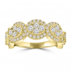3.21 ct Ladies Pave Set Round Cut Diamond Anniversary Ring in Yellow Gold 3.21 ct Ladies Pave Set Round Cut Diamond Anniversary Ring in Yellow Gold