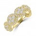 3.21 ct Ladies Pave Set  Round Cut Diamond Anniversary Ring in Yellow Gold