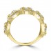 3.21 ct Ladies Pave Set  Round Cut Diamond Anniversary Ring in Yellow Gold