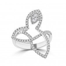 0.60 Ct Ladies Round Cut and Marquise cut Diamond Anniversary Ring 0.60 Ct Ladies Round Cut and Marquise cut Diamond Anniversary Ring