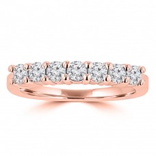 0.50 ct Ladies Round Cut Diamond Wedding Band in 14 kt Rose Gold 0.50 ct Ladies Round Cut Diamond Wedding Band in 14 kt Rose Gold