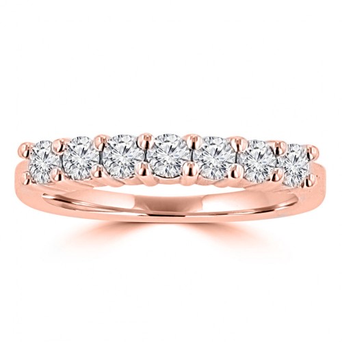 0.50 ct Ladies Round Cut Diamond Wedding Band in 14 kt Rose Gold 0.50 ct Ladies Round Cut Diamond Wedding Band in 14 kt Rose Gold