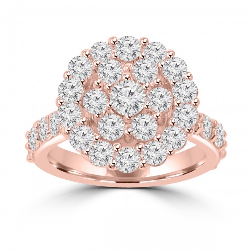 2.61 ct Ladies Round Cut Diamond Anniversary Ring in 14 kt Rose Gold 2.61 ct Ladies Round Cut Diamond Anniversary Ring in 14 kt Rose Gold