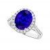 3.12 Ct Oval Cut Tanzanite & Round Cut Diamond Anniversary Ring ( G-H Color SI-2 I1 Clarity) 3.12 Ct Oval Cut Tanzanite & Round Cut Diamond Anniversary Ring ( G-H Color SI-2 I1 Clarity)