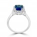 2.65 Ct Cushion Cut Tanzanite & Round Cut Diamond Anniversary Ring ( G-H Color SI-2 I1 Clarity) 2.65 Ct Cushion Cut Tanzanite & Round Cut Diamond Anniversary Ring ( G-H Color SI-2 I1 Clarity)