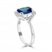 2.65 Ct Cushion Cut Tanzanite & Round Cut Diamond Anniversary Ring ( G-H Color SI-2 I1 Clarity) 2.65 Ct Cushion Cut Tanzanite & Round Cut Diamond Anniversary Ring ( G-H Color SI-2 I1 Clarity)