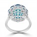 6.12 Ct Round Cut Diamond Oval Shape Turquoise Anniversary Ring 6.12 Ct Round Cut Diamond Oval Shape Turquoise Anniversary Ring