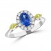 0.83 Ct Oval Cut Tanzanite & Round and Marquise Cut Diamond Engagement Ring ( G-H Color SI-2 I1 Clarity) 0.83 Ct Oval Cut Tanzanite & Round and Marquise Cut Diamond Engagement Ring ( G-H Color SI-2 I1 Clarity)