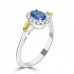 0.83 Ct Oval Cut Tanzanite & Round and Marquise Cut Diamond Engagement Ring ( G-H Color SI-2 I1 Clarity) 0.83 Ct Oval Cut Tanzanite & Round and Marquise Cut Diamond Engagement Ring ( G-H Color SI-2 I1 Clarity)