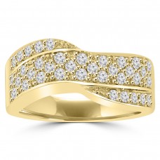 1.25 ct Ladies Round Cut Diamond Anniversary Ring 14 kt Yellow Gold 1.25 ct Ladies Round Cut Diamond Anniversary Ring 14 kt Yellow Gold