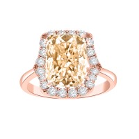 4.04 ct Ladies Round Cut Diamond & Emerald Cut Morganite Anniversary Wedding Band Ring ( G-H Color SI-2 I1 Clarity) 4.04 ct Ladies Round Cut Diamond & Emerald Cut Morganite Anniversary Wedding Band Ring ( G-H Color SI-2 I1 Clarity)