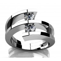 0.60 ct Two Round Cut Diamonds Anniversary Ring 0.60 ct Two Round Cut Diamonds Anniversary Ring