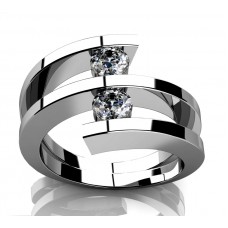 0.60 ct Two Round Cut Diamonds Anniversary Ring 0.60 ct Two Round Cut Diamonds Anniversary Ring