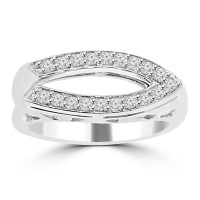 0.28 ct Ladies Round Cut Diamond Anniversary Wedding Band Ring ( G Color SI-1 Clarity)
