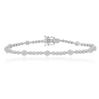 2.01 ct Ladies Round Cut Diamond Tennis Bracelet in 14 kt White Gold 2.01 ct Ladies Round Cut Diamond Tennis Bracelet in 14 kt White Gold