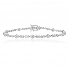 2.01 ct Ladies Round Cut Diamond Tennis Bracelet in 14 kt White Gold 2.01 ct Ladies Round Cut Diamond Tennis Bracelet in 14 kt White Gold