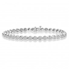 3.00 ct Round Cut Diamond Tennis Bracelet in 14 kt White Gold 3.00 ct Round Cut Diamond Tennis Bracelet in 14 kt White Gold