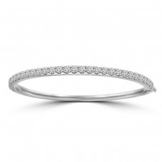 2.00 ct Round Cut Diamond Bangle Bracelet in 14 kt White Gold 2.00 ct Round Cut Diamond Bangle Bracelet in 14 kt White Gold