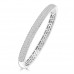4.10 ct Pave Set Diamond Bangle Bracelet in 14 kt White Gold 4.10 ct Pave Set Diamond Bangle Bracelet in 14 kt White Gold