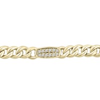 0.36 ct Ladies Cuban Link Round Cut Diamond Tennis Bracelet in 14kt Yellow Gold 0.36 ct Ladies Cuban Link Round Cut Diamond Tennis Bracelet in 14kt Yellow Gold