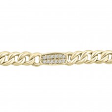 0.36 ct Ladies Cuban Link Round Cut Diamond Tennis Bracelet in 14kt Yellow Gold 0.36 ct Ladies Cuban Link Round Cut Diamond Tennis Bracelet in 14kt Yellow Gold
