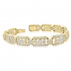 2.50 ct Ladies Round Cut Diamond Tennis Bracelet in 14 kt Yellow Gold 2.50 ct Ladies Round Cut Diamond Tennis Bracelet in 14 kt Yellow Gold