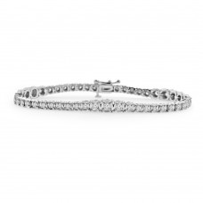 2.01ct Ladies Graduated Round Cut Diamond Tennis Bracelet (G Color SI-1 Clarity) in 14kt White Gold 2.01ct Ladies Graduated Round Cut Diamond Tennis Bracelet (G Color SI-1 Clarity) in 14kt White Gold