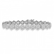 10.65 ct Ladies Round Cut Diamond Tennis Bracelet in 14 kt White Gold 10.65 ct Ladies Round Cut Diamond Tennis Bracelet in 14 kt White Gold