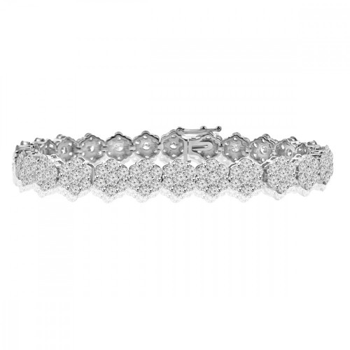 10.65 ct Ladies Round Cut Diamond Tennis Bracelet in 14 kt White Gold 10.65 ct Ladies Round Cut Diamond Tennis Bracelet in 14 kt White Gold