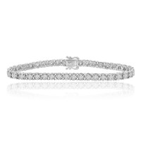 3.02 ct Ladies Round Cut Diamond Tennis Bracelet in 14 kt White Gold 3.02 ct Ladies Round Cut Diamond Tennis Bracelet in 14 kt White Gold
