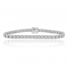 3.02 ct Ladies Round Cut Diamond Tennis Bracelet in 14 kt White Gold 3.02 ct Ladies Round Cut Diamond Tennis Bracelet in 14 kt White Gold